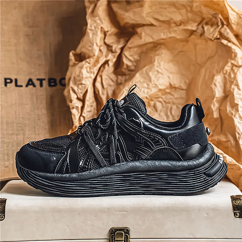 Yi Jiabao Anti Slip Wear Resistant Low Top Chunky Sneakers Men's-3