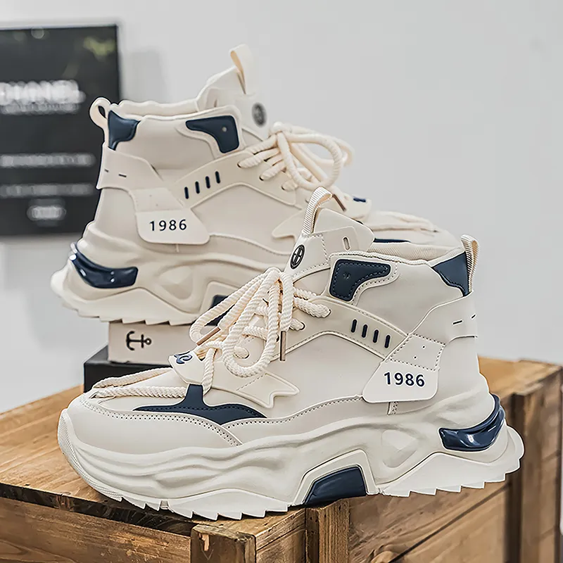Yi Jiabao Cushioning, Wear Resistant High Top Chunky Sneakers Men's-9