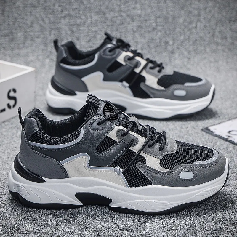 Yi Jiabao Shock Absorbers With Slip Resistant Features Low Top Chunky Sneakers Men's-4