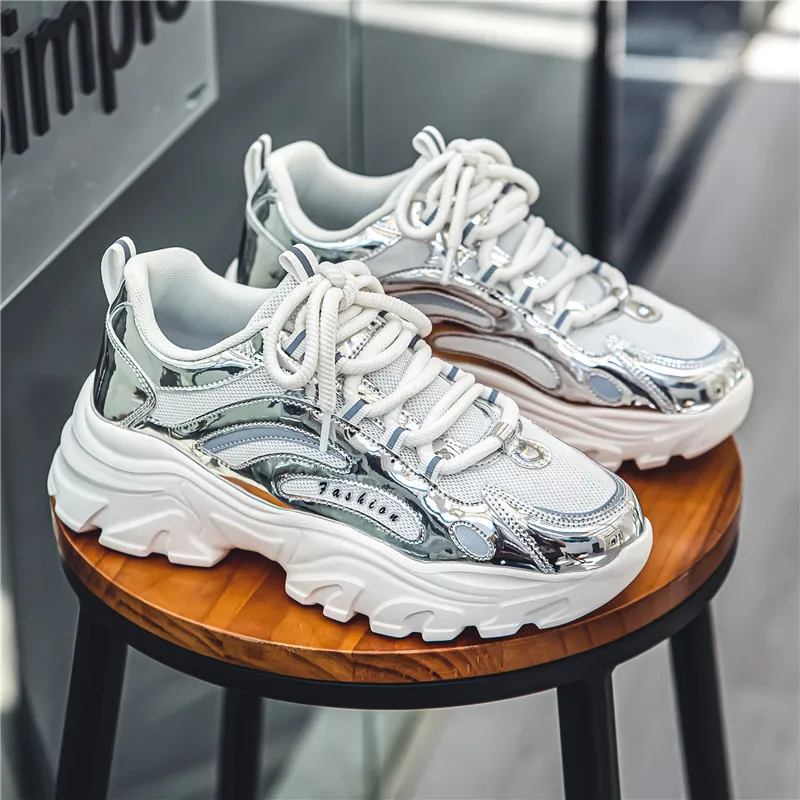 Yi Jiabao Anti Slip Wear Resistant Low Top Chunky Sneakers Men's-12