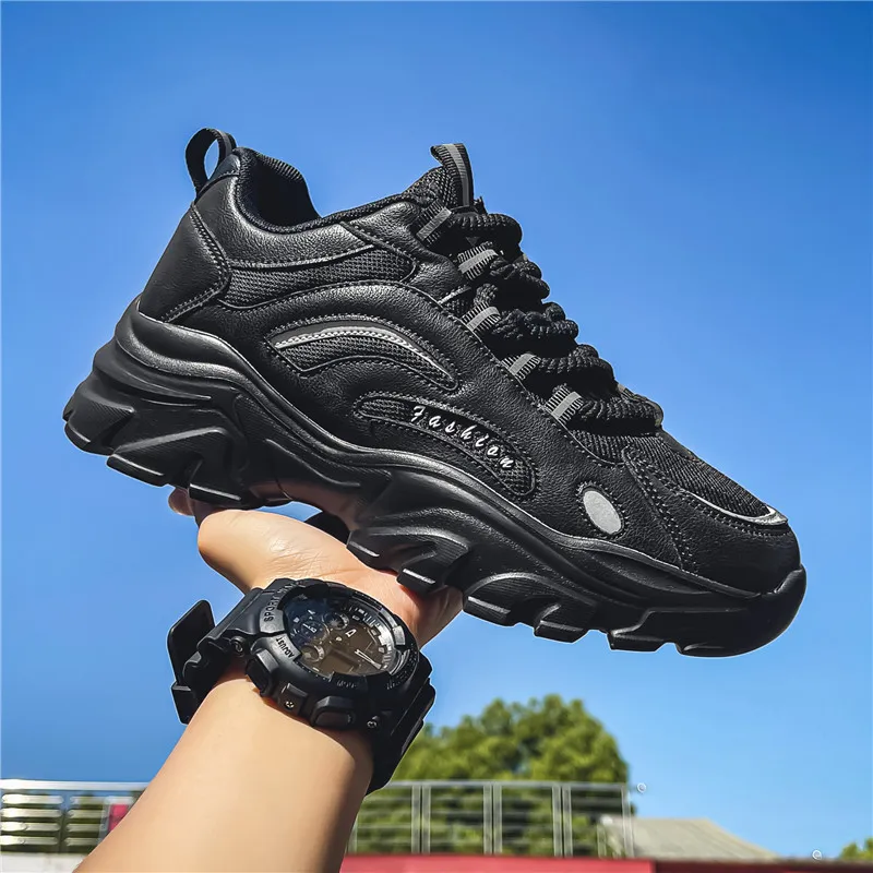 Yi Jiabao Anti Slip Wear Resistant Low Top Chunky Sneakers Men's-1