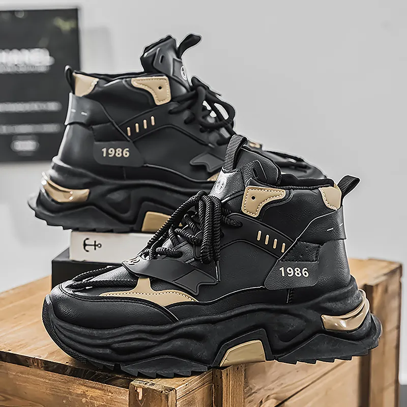 Yi Jiabao Cushioning, Wear Resistant High Top Chunky Sneakers Men's-14