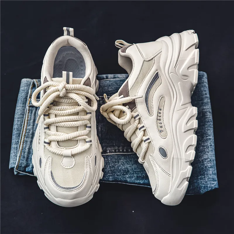 Yi Jiabao Anti Slip Wear Resistant Low Top Chunky Sneakers Men's-9