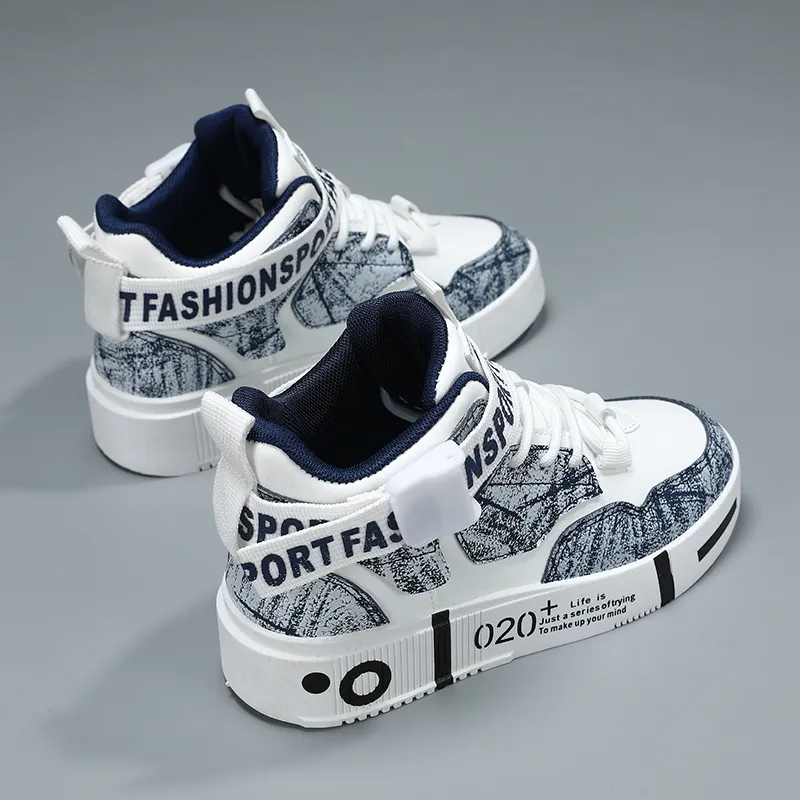 Yi Jiabao Abrasion Resistant Breathable Support High Top Skateboard Shoes Unisex-3
