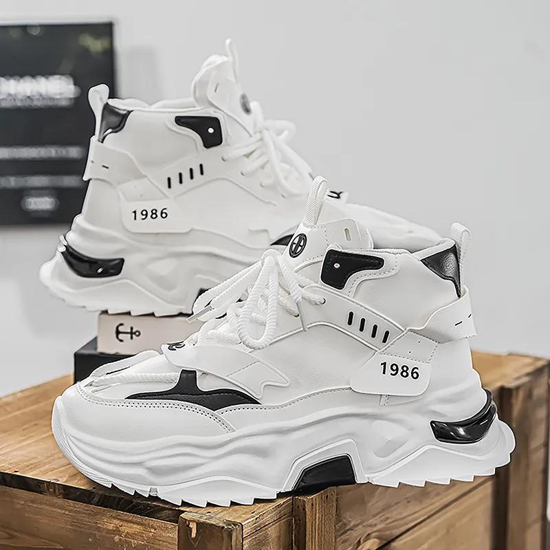 Yi Jiabao Cushioning, Wear Resistant High Top Chunky Sneakers Men's-4