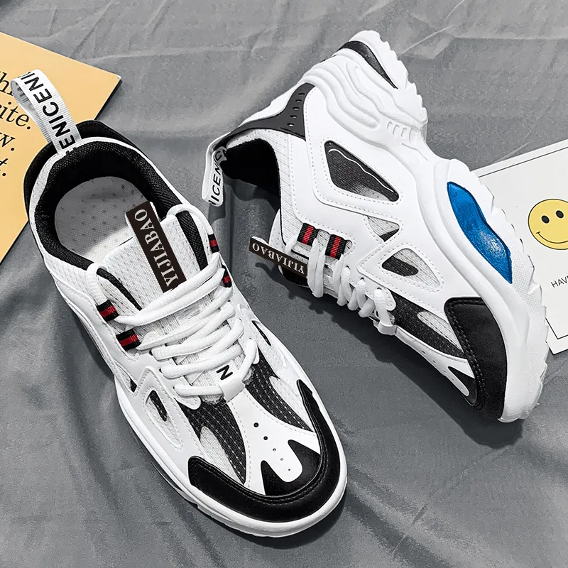 Yi Jiabao Shock Absorbers Slip Resistant Breathable Low Top Chunky Sneakers Men's-9