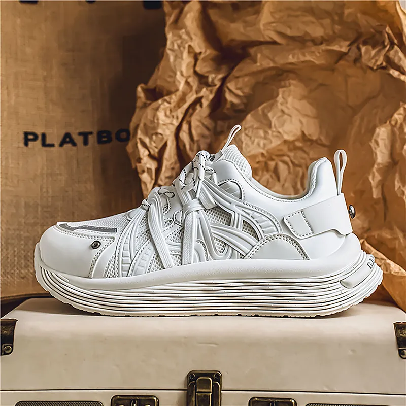 Yi Jiabao Anti Slip Wear Resistant Low Top Chunky Sneakers Men's-8