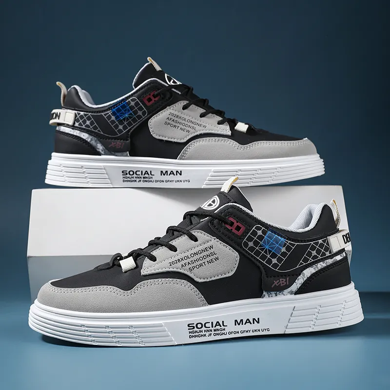 Yi Jiabao Wear Resistant Balance Support Low Top Skateboard Shoes Men's-5