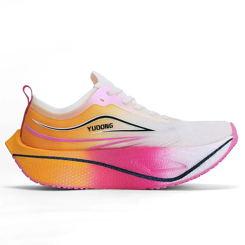 YUDONG Running Shoes Men Low Top White Red-1