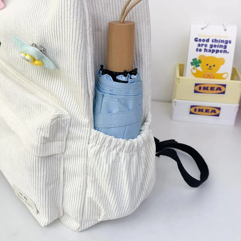 Alcohol Dragon Corduroy Backpack Women's Multicolor-10