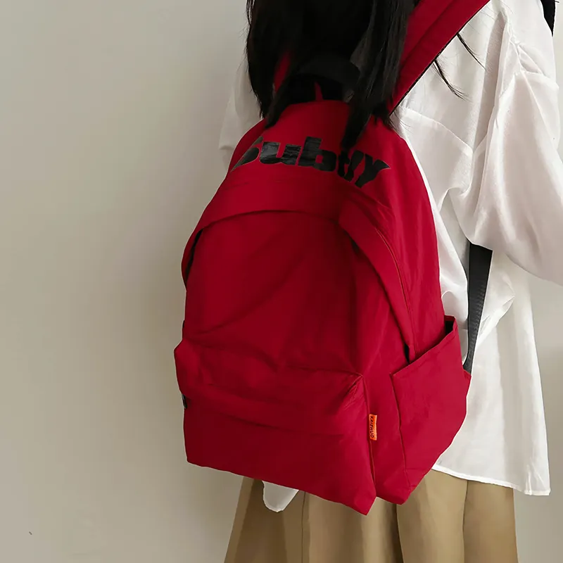 Alcohol Dragon Nylon Backpack Regular Women's Purple/White/Red/Black/Green/Orange-16