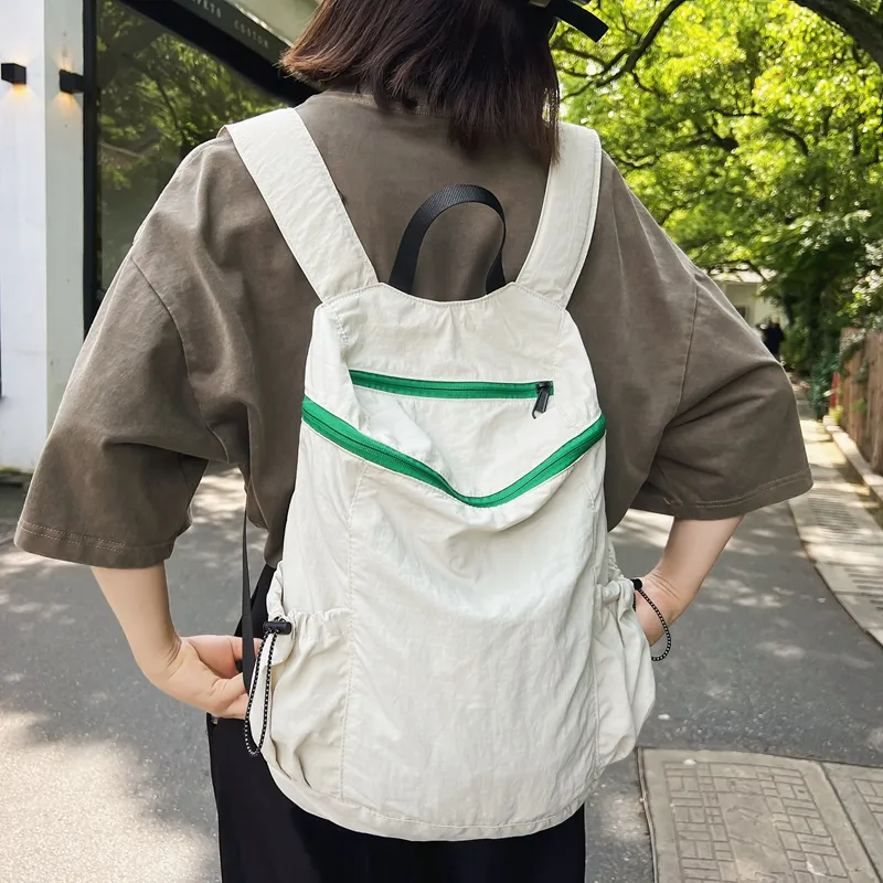 Alcohol Dragon Nylon Spell PU Backpack Regular Women's Black/White/Silver-15
