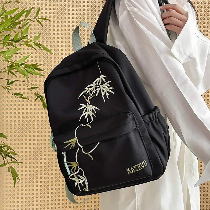 Alcohol Dragon Polyester Backpack Women's White/Black/Khaki-9