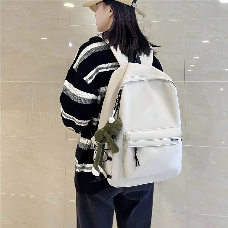 Alcohol Dragon Nylon Backpack Regular Unisex Black/White-11