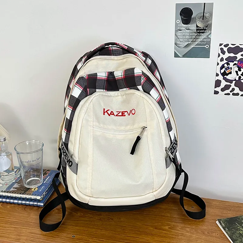 Alcohol Dragon Nylon Backpack Unisex Pink/Ecru/Purple Black-12