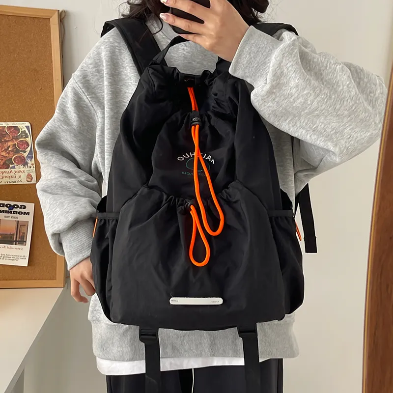 Alcohol Dragon Nylon Backpack Regular Women's Black/Green-1