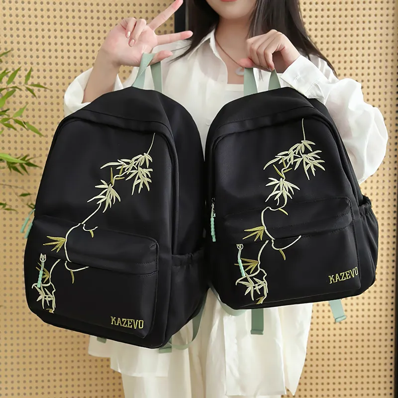 Alcohol Dragon Polyester Backpack Women's White/Black/Khaki-12