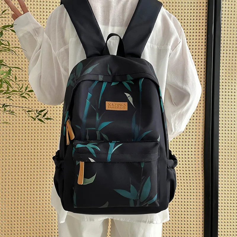 Alcohol Dragon Polyester Backpack Regular Unisex White/Black-12