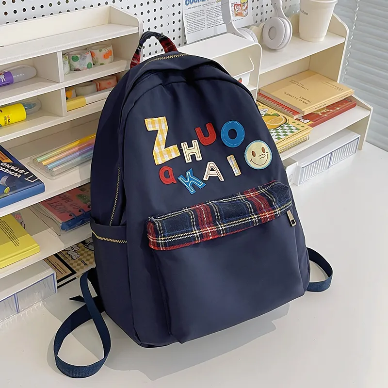 Alcohol Dragon Nylon Backpack Regular Women's Yellow/White/Green/Dark Blue-20