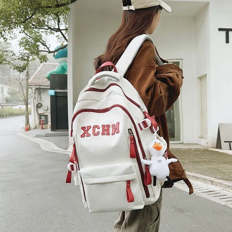 Alcohol Dragon Nylon Backpack Unisex Multicolor-20