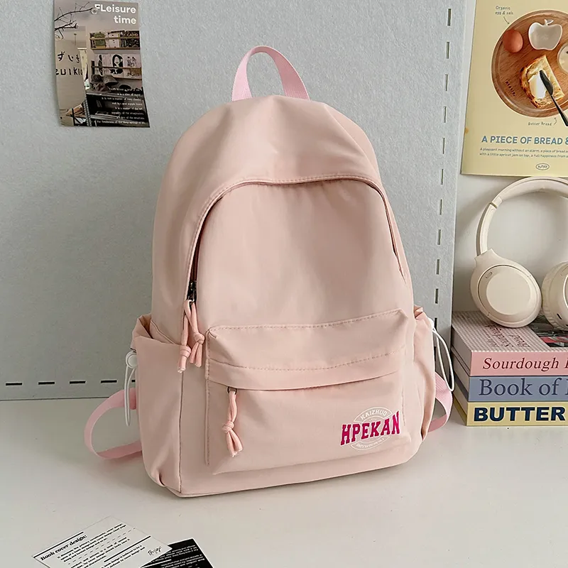 Alcohol Dragon Nylon Backpack Regular Women's Pink/Blue/Black/White/Red-2