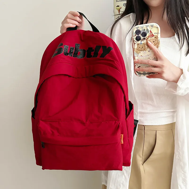 Alcohol Dragon Nylon Backpack Regular Women's Purple/White/Red/Black/Green/Orange-18