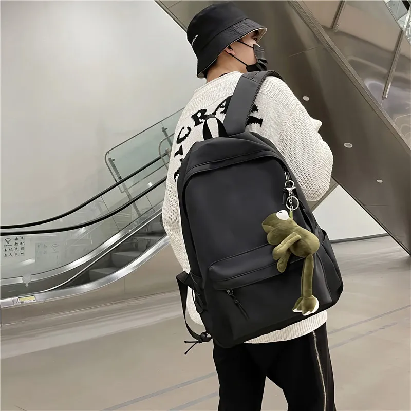 Alcohol Dragon Nylon Backpack Regular Unisex Black/White-3