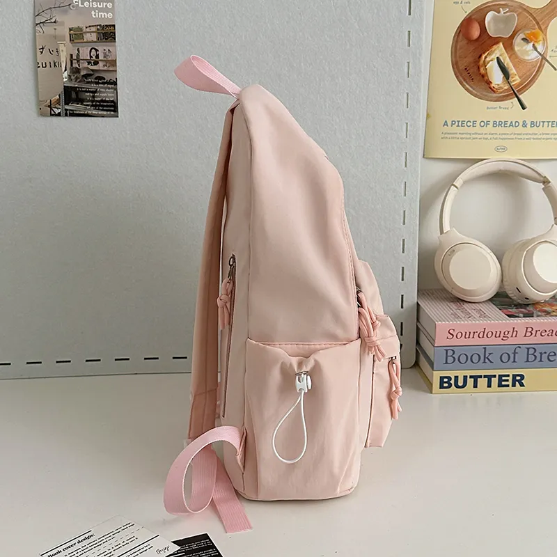Alcohol Dragon Nylon Backpack Regular Women's Pink/Blue/Black/White/Red-3
