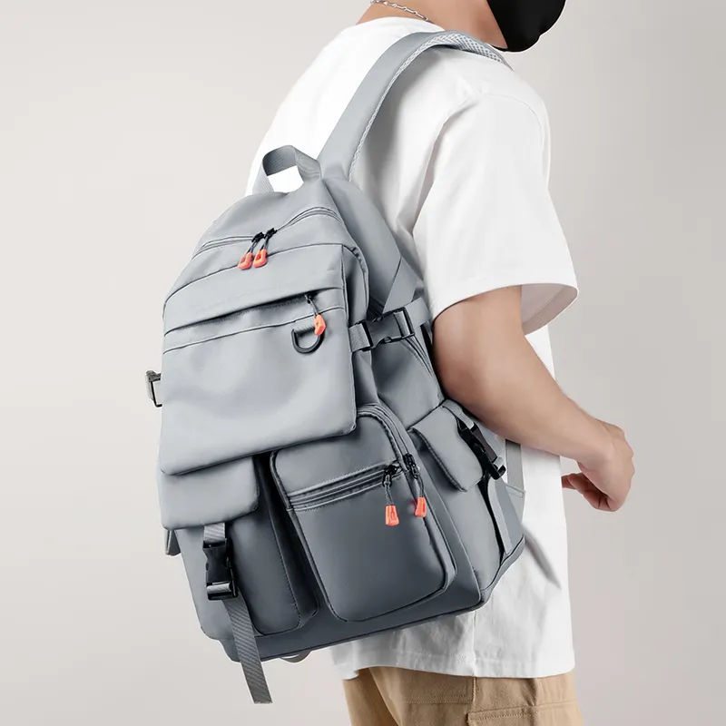 Alcohol Dragon Nylon Backpack Regular Men's Black/Gray-18