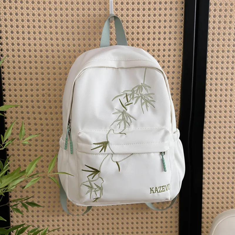 Alcohol Dragon Polyester Backpack Women's White/Black/Khaki-4