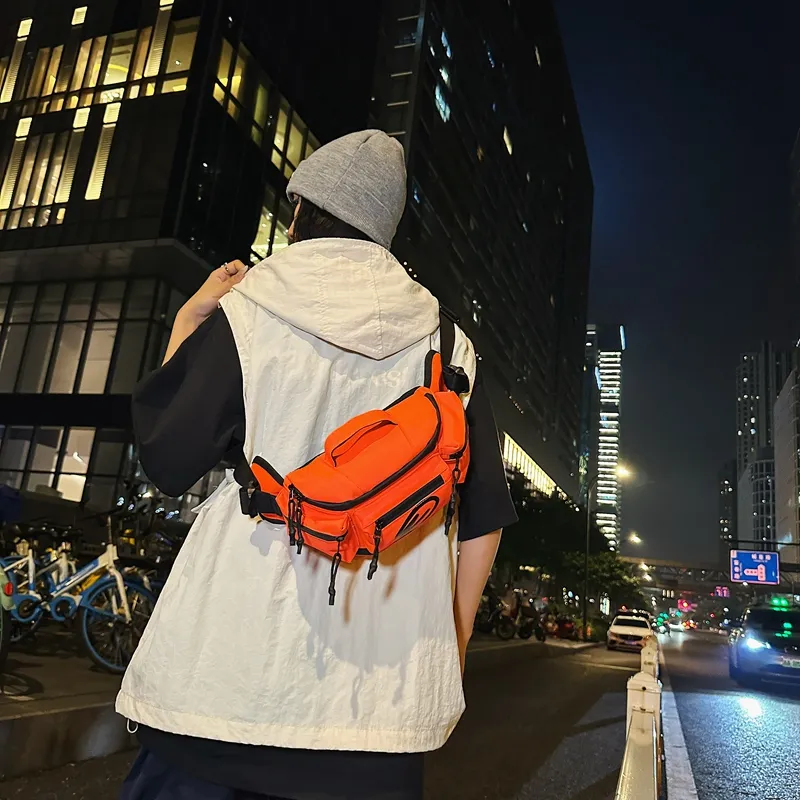 Alcohol Dragon Oxford Sling Bag Regular Unisex Pure Black/Black Orange/Black White/Orange/Green-11