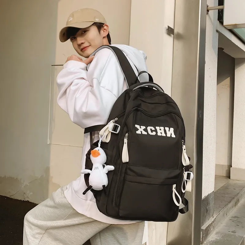Alcohol Dragon Nylon Backpack Unisex Multicolor-9