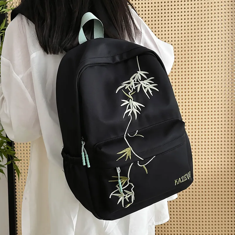 Alcohol Dragon Polyester Backpack Women's White/Black/Khaki-11