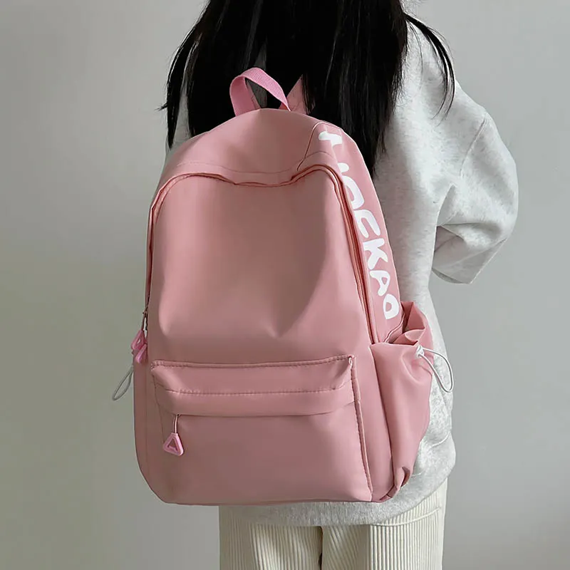 Alcohol Dragon Nylon Backpack Women's Pink/White/Black/Yellow/Green-13