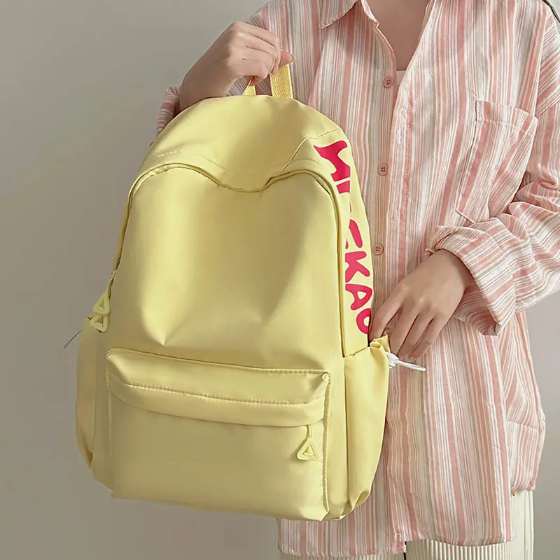 Alcohol Dragon Nylon Backpack Women's Pink/White/Black/Yellow/Green-9