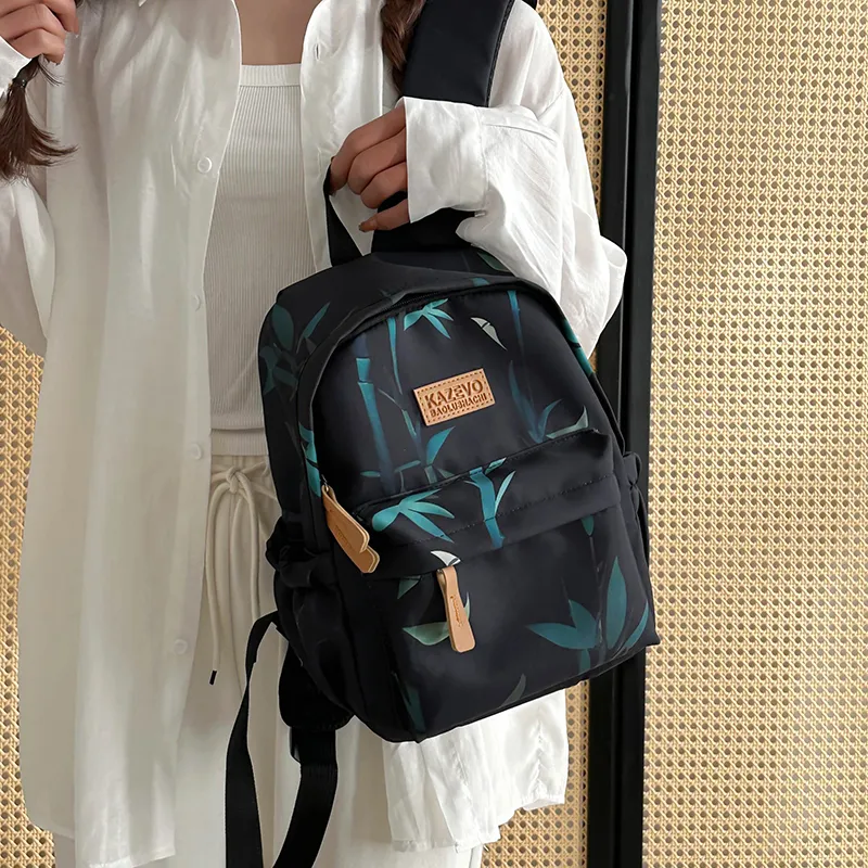 Alcohol Dragon Polyester Backpack Regular Unisex White/Black-10