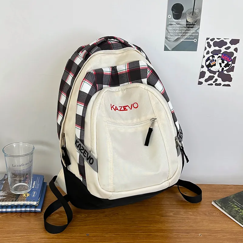 Alcohol Dragon Nylon Backpack Unisex Pink/Ecru/Purple Black-11
