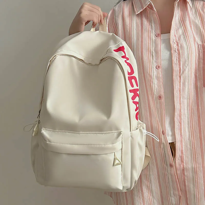 Alcohol Dragon Nylon Backpack Women's Pink/White/Black/Yellow/Green-16