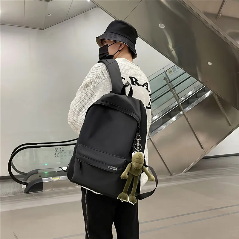 Alcohol Dragon Nylon Backpack Regular Unisex Black/White-4