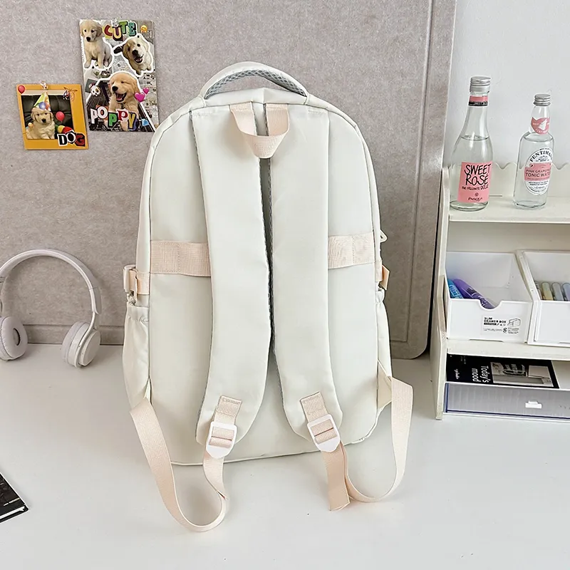 Alcohol Dragon Nylon Backpack Regular Women's White/Blue/Black/Purple/Gray-4