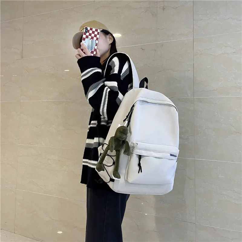 Alcohol Dragon Nylon Backpack Regular Unisex Black/White-10