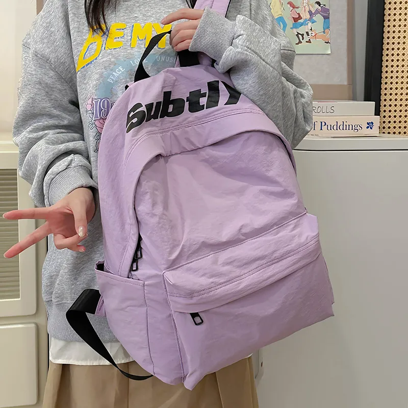 Alcohol Dragon Nylon Backpack Regular Women's Purple/White/Red/Black/Green/Orange-14