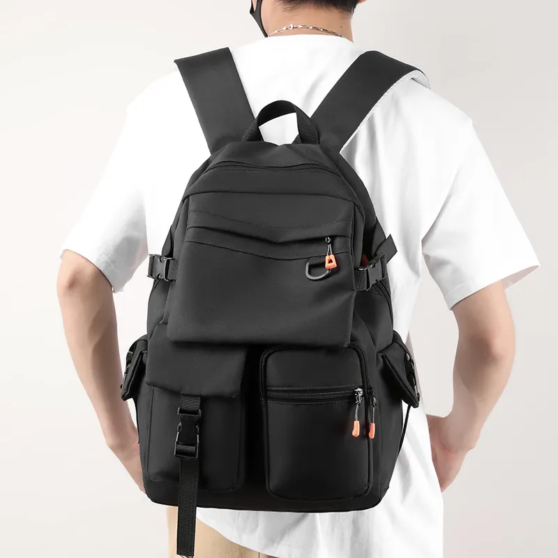 Alcohol Dragon Nylon Backpack Regular Men's Black/Gray-9