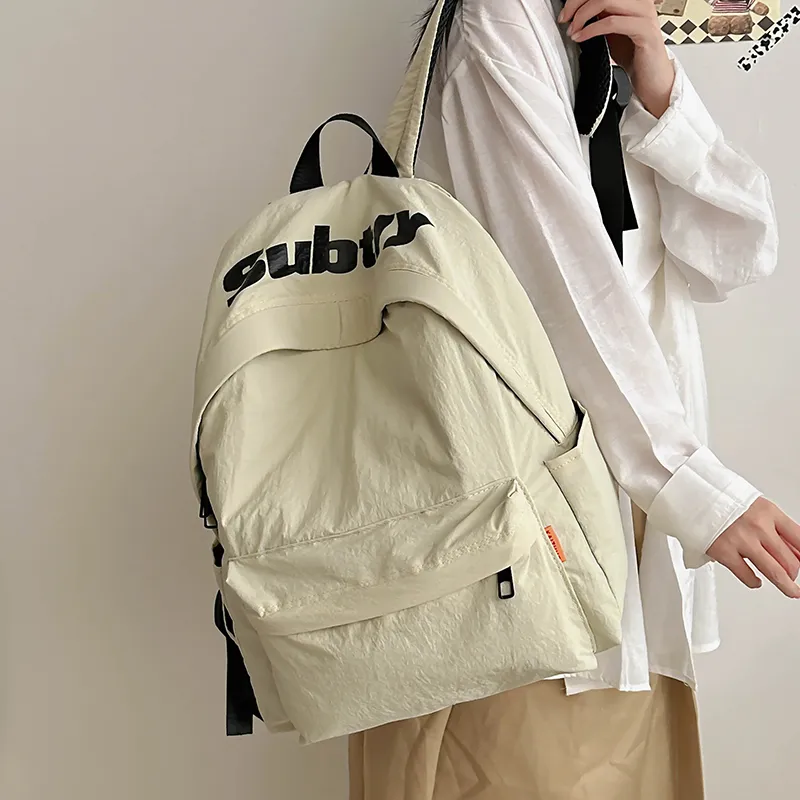 Alcohol Dragon Nylon Backpack Regular Women's Purple/White/Red/Black/Green/Orange-3