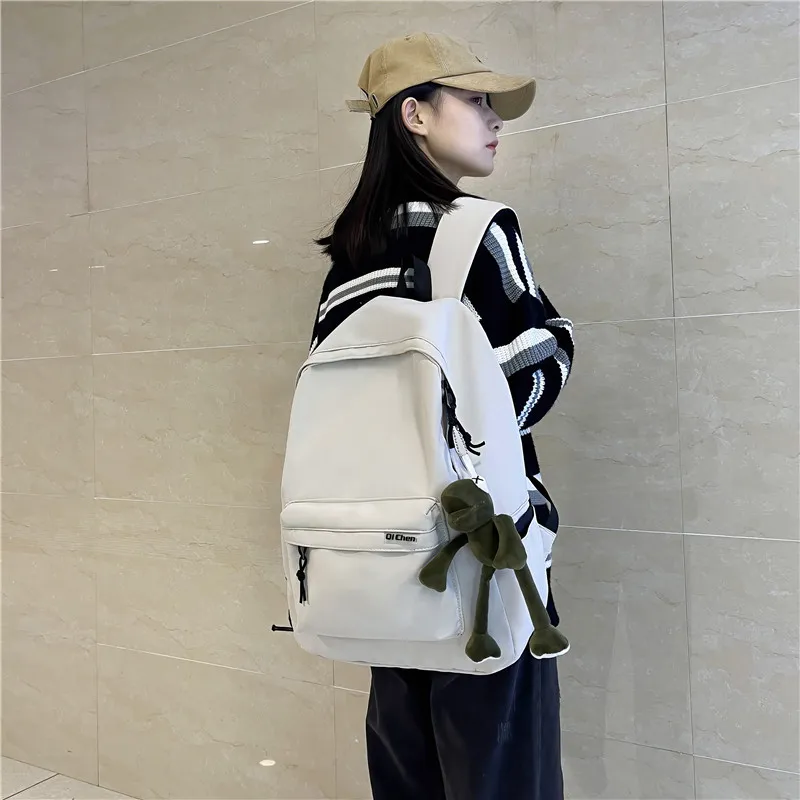 Alcohol Dragon Nylon Backpack Regular Unisex Black/White-13