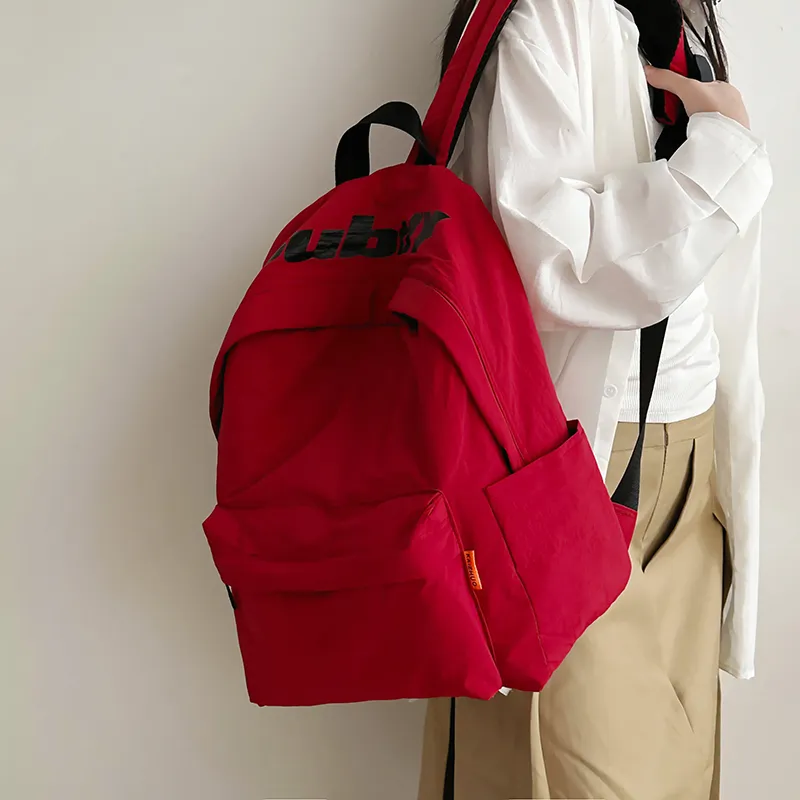 Alcohol Dragon Nylon Backpack Regular Women's Purple/White/Red/Black/Green/Orange-17