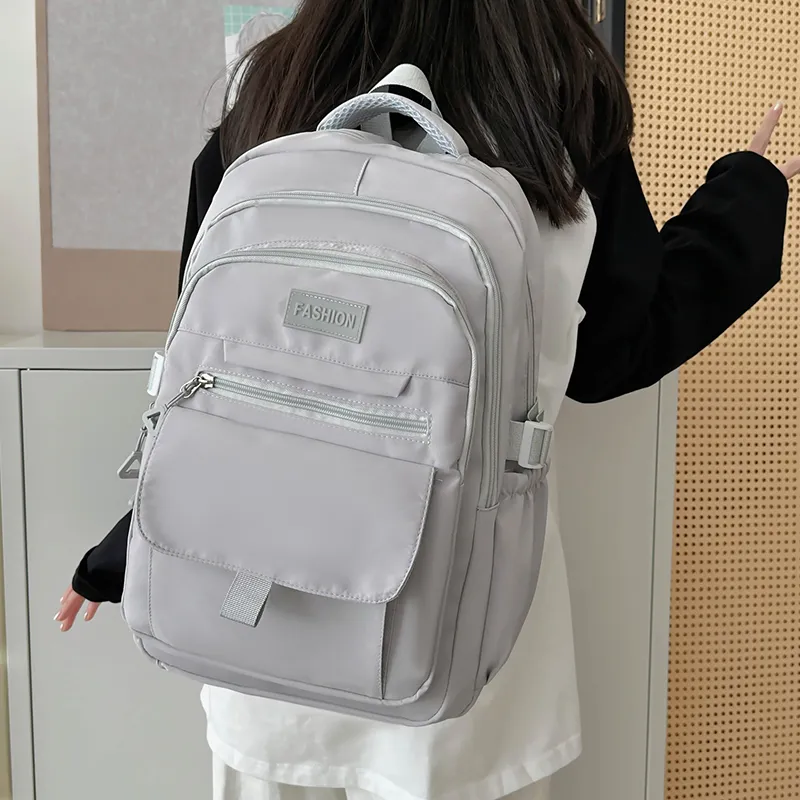 Alcohol Dragon Nylon Backpack Regular Women's White/Blue/Black/Purple/Gray-30