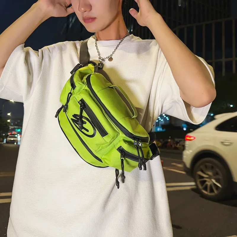 Alcohol Dragon Oxford Sling Bag Regular Unisex Pure Black/Black Orange/Black White/Orange/Green-15