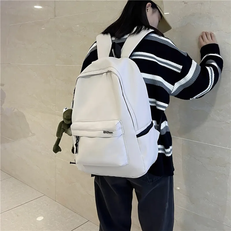 Alcohol Dragon Nylon Backpack Regular Unisex Black/White-12