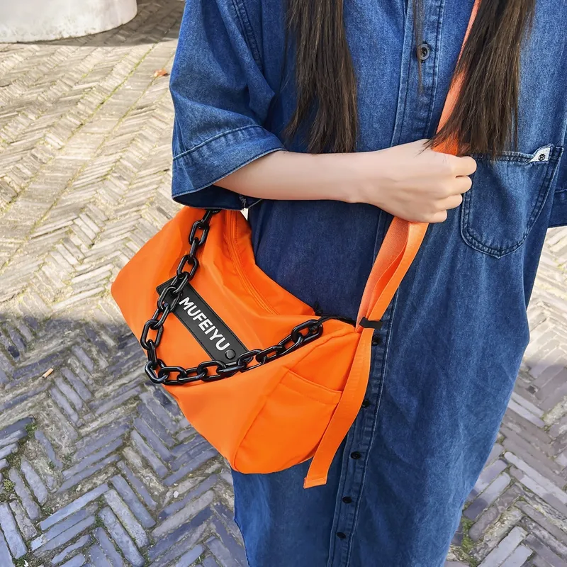 Alcohol Dragon Nylon Shoulder Bag Crossbody Bag Regular Unisex Black/Orange/Green/Blue/Purple/White-4